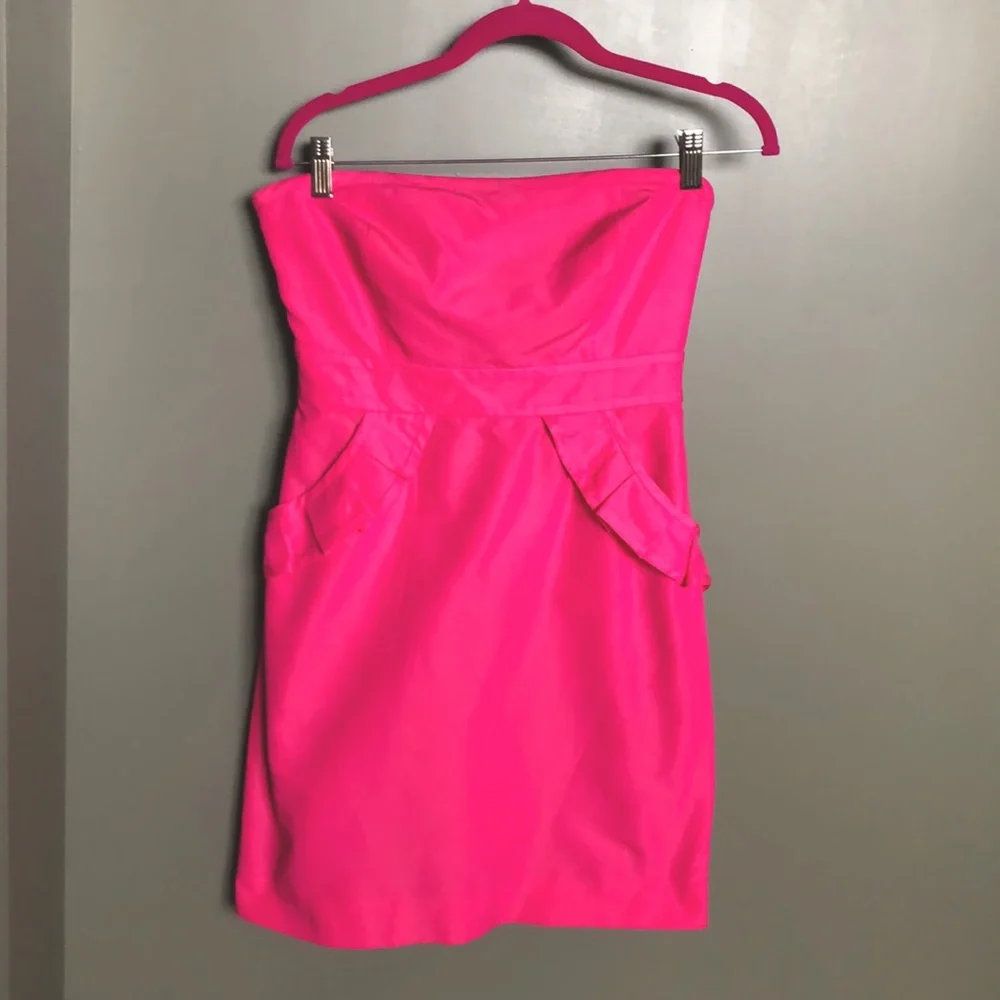 GORGEOUS PINK STRAPLESS DRESS - Picture 3 of 7